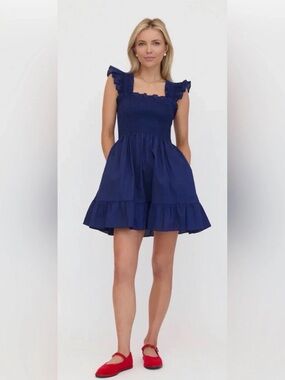 Hill House Navy Smocked Nap Dress